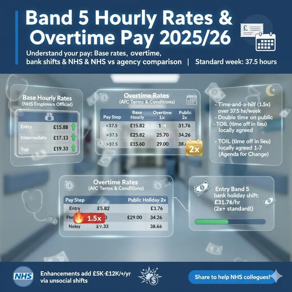 Band 5 Hourly Rates & Overtime Pay 2025/26