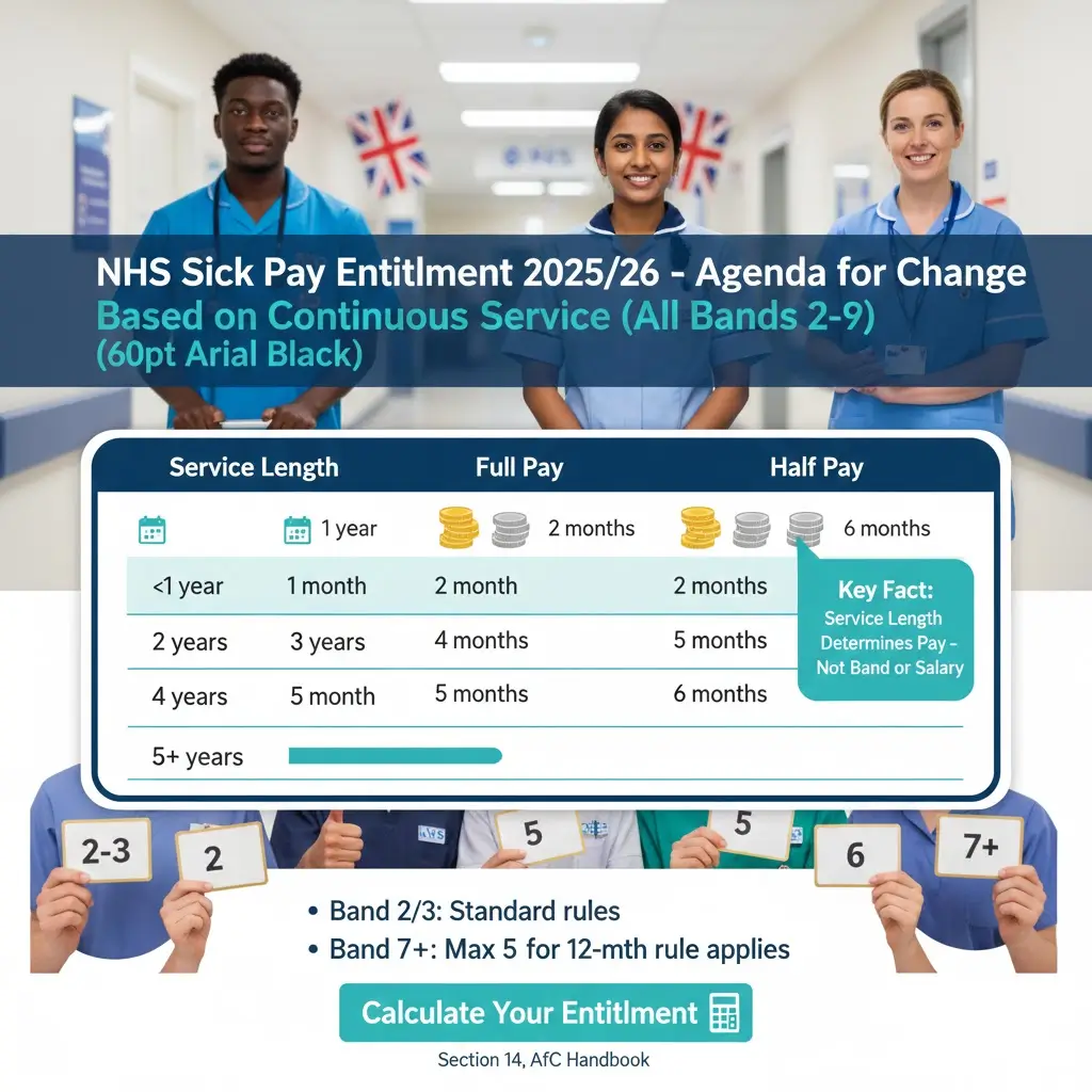 NHS Sick Pay Entitlement Table 2025/26
