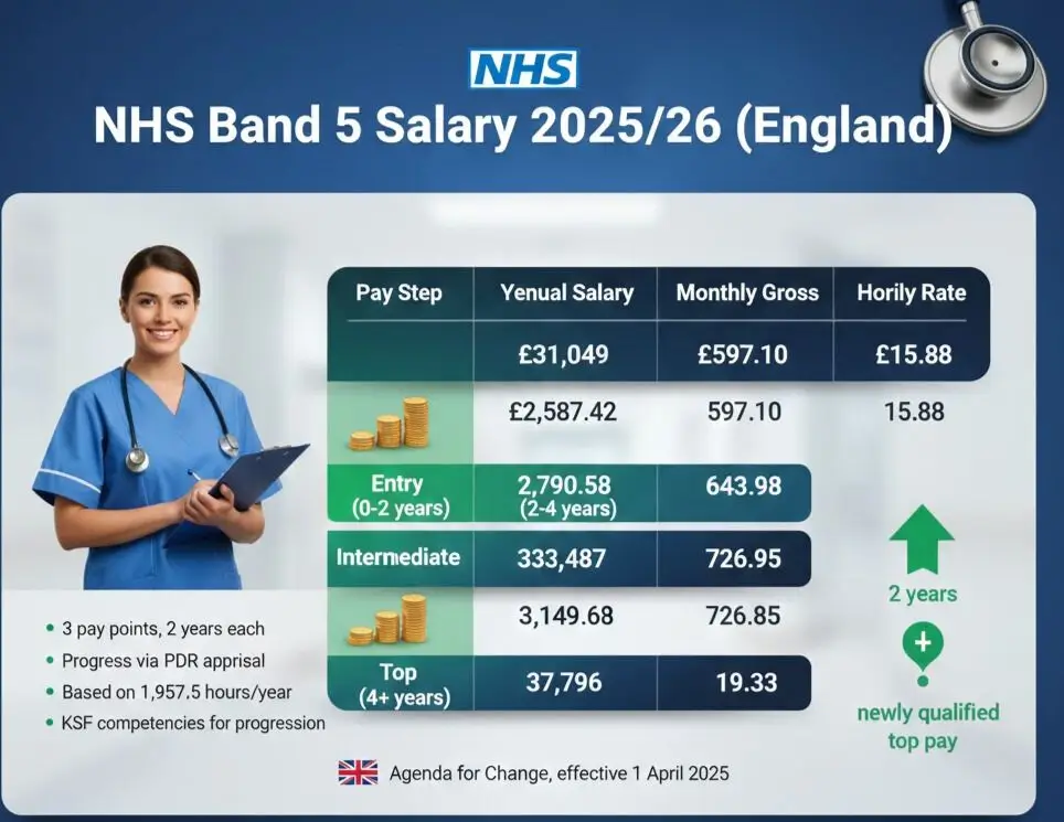 NHS Band 5 Salary 202526 (England)